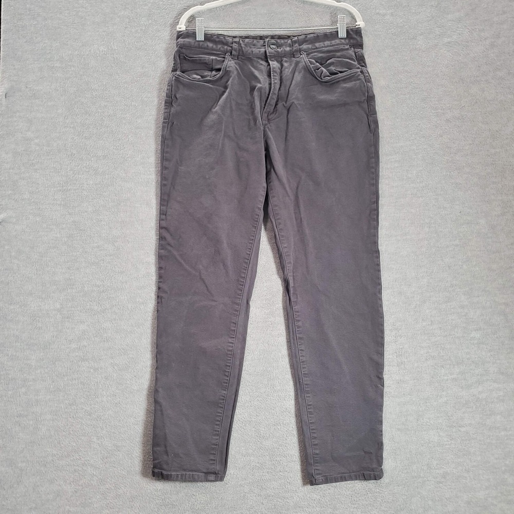 Zara Men Pants 32x29 Gray Chino Slim Straight Pockets Mid Rise Cotton Adult‎